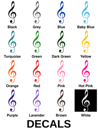 Treble Clef Decals